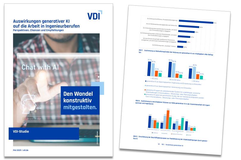 VDI-KI-Studie: Auswirkungen generativer KI auf die Arbeit in Ingenieurberufen