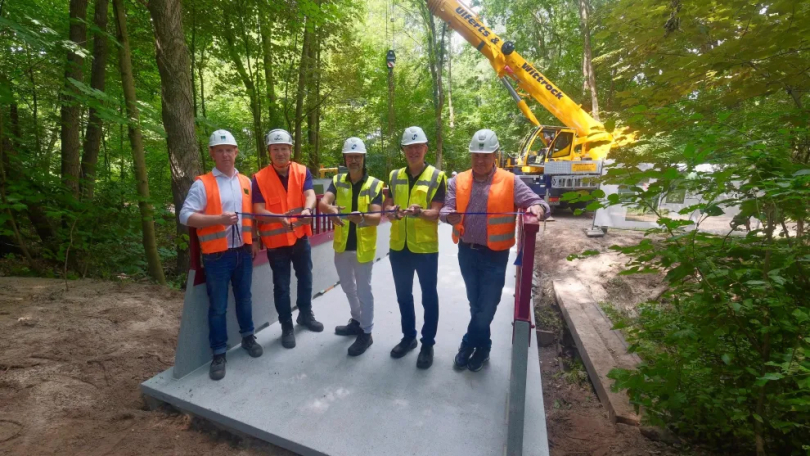 Freigabe der ersten Modulbrücke aus Carbonbeton in Deutschland. Foto: Sascha Stueber / Holcim