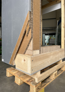 Ein Tinyhaus - fast vollständig aus Papier. Foto: ISM+D, Paper Construction and Design - Inés Burdiles / Montage: TU Darmstadt