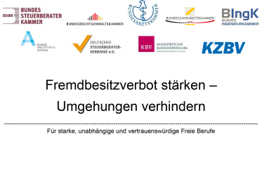 Gemeinsamer Schulterschluss für ein starkes Fremdbesitzverbot