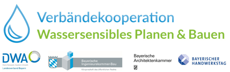 Logos mit Link zur Verbändekooperation "Wassersensibles Planen und Bauen" 