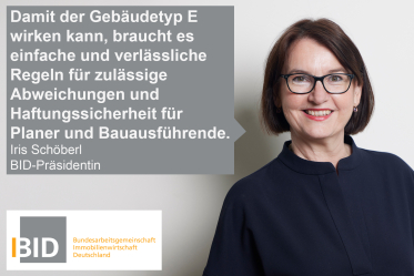 Gebäudetyp E: BID drängt auf schnelle Umsetzung