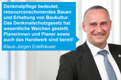 Denkmalpflege bedeutet ressourcenschonendes Bauen und Erhalt von Baukultur