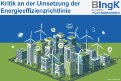 Bundesingenieurkammer: Kritische Stellungnahme zur Umsetzung der Energieeffizienzrichtlinie