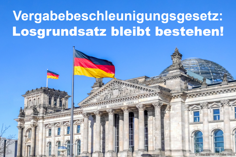 Bundestag beschließt Vergabebeschleunigungsgesetz: Losgrundsatz bleibt bestehen