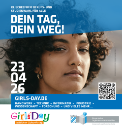 Jetzt beim Girls'Day 2026 mitmachen: www.girls-day.de