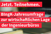 Umfrage zur wirtschaftlichen Lage der Ingenieur- und Architekturbüros