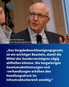 Dr.-Ing. Heinrich Bökamp, Präsident der Bundesingenieurkammer