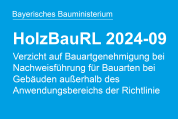 HolzBauRL 2024-09: Verzicht auf Bauartgenehmigung bei Nachweisführung für Bauarten bei Gebäuden außerhalb des Anwendungsbereichs der Richtlinie