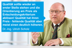 Qualität hat ihren Preis - fehlende Qualität einen höheren