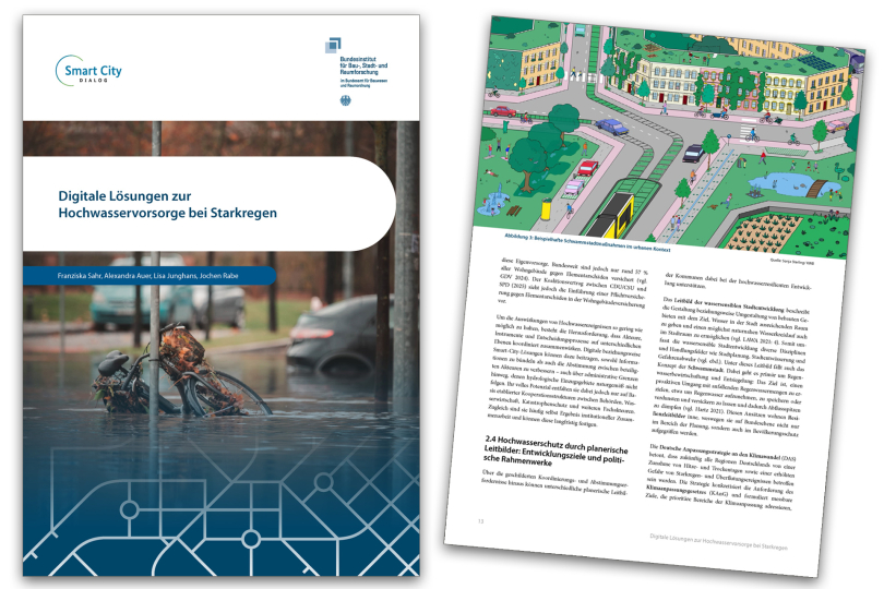 Neue BBSR-Studie: Digitale Lösungen zur Hochwasservorsorge bei Starkregen
