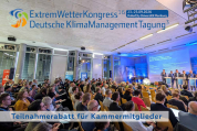 ExtremWetterKongress / KlimaManagementTagung 2026 - 23.-25.09.2026 - Hamburg - 70 % Rabatt für Kammermitglieder