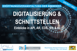 Digitalisierung &amp; Schnittstellen | Einblicke in API, AR, CDE, IPA &amp; KI - Eröffnungsveranstaltung der BIMWEEKS 2025 - 17.11.2025 - München - Kostenfrei!