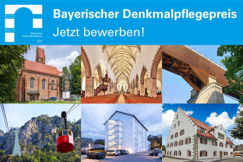 Bayerischer Denkmalpflegepreis 2022 ausgelobt
