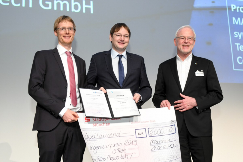 Martin Wocher M. Eng., Bauminister Dr. Hans Reichhart und Kammerpräsident Prof. Dr. Norbert Gebbeken
