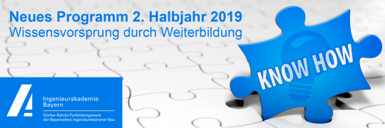 Neues Fortbildungsprogramm für 2. Halbjahr 2019 online