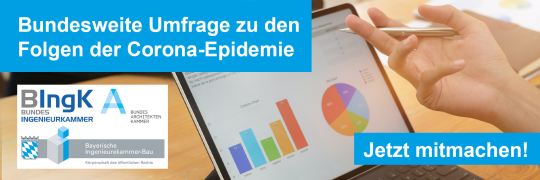 Bundesweite Umfrage der Architekten- und Ingenieurkammern zu den Folgen der Corona-Epidemie