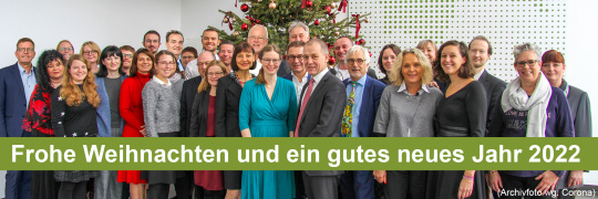 Frohe Weihnachten und ein gutes neues Jahr 2022 (Foto wg. Corona aus 2019)