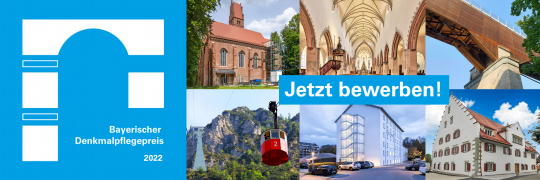 Bayerischer Denkmalpflegepreis 2022 - Jetzt bewerben!